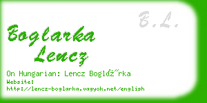 boglarka lencz business card